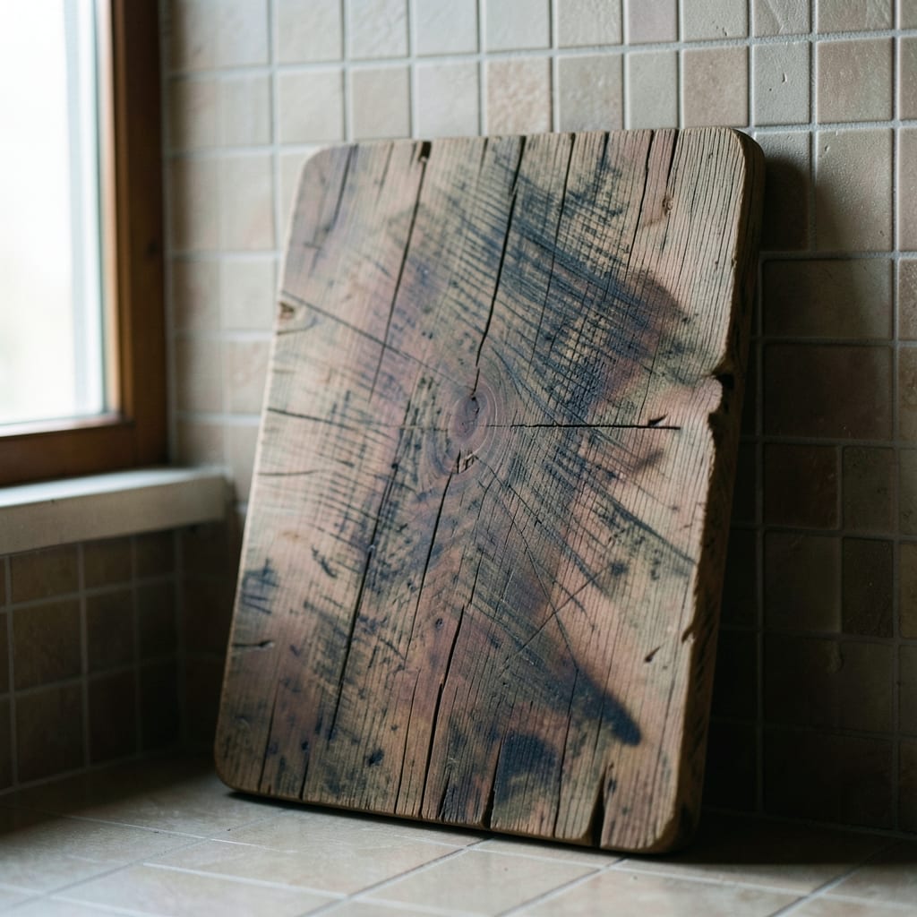 The wooden cutting board